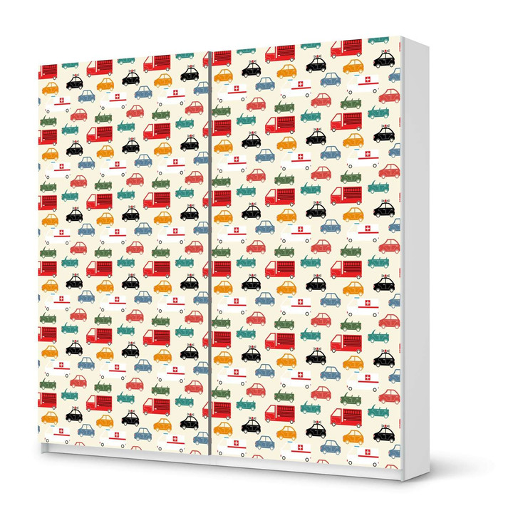 Möbel Klebefolie IKEA Pax Schrank 201cm Höhe - Schiebetür - Cars - CR113845