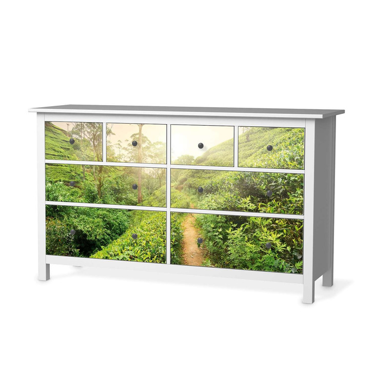 Möbelfolie IKEA Hemnes Kommode 8 Schubladen - Green Tea Fields - CR114856