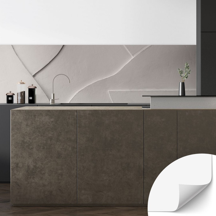 Selbstklebende Küchenrückwand Abstrakte Strukturen in sanftem Beige - Böhmer - WA433493