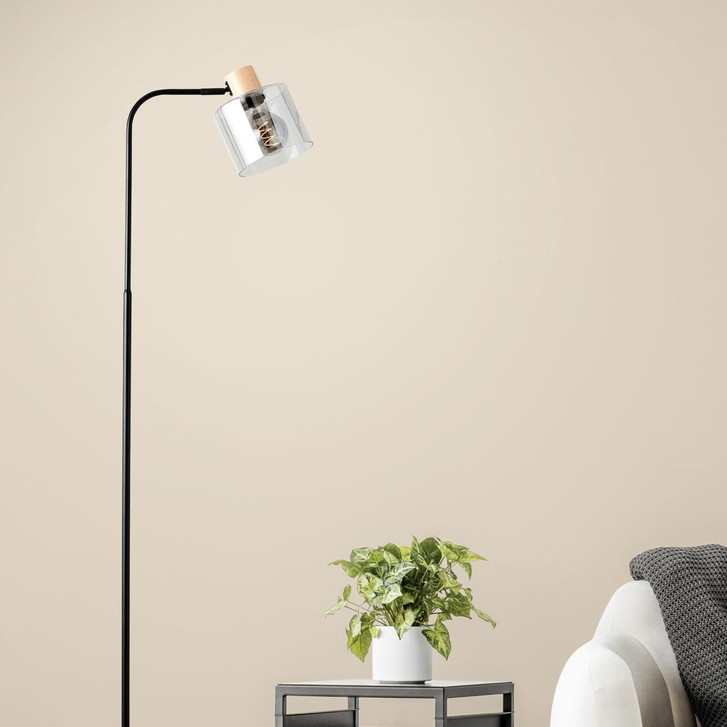 Stehleuchte Tim, braun, 160 x 25 cm, Glas Stehleuchte - WA438966