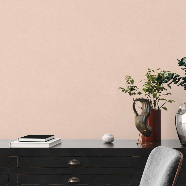 Unitapete Rosa - Einfarbige Vliestapete - Strukturtapete Wohnzimmer Schlafzimmer Büro - WA395425