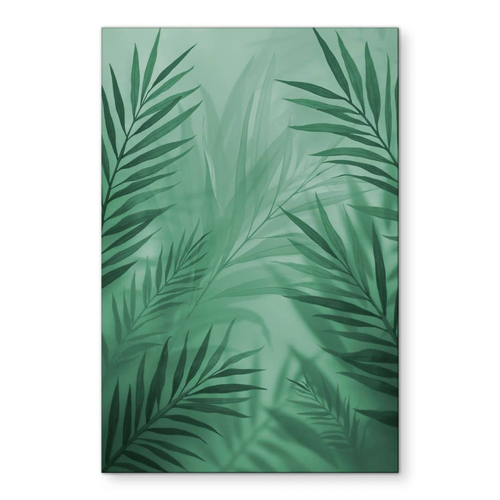 Wandbild Grüne Palmenblätter - Alu-Dibond - WA449525