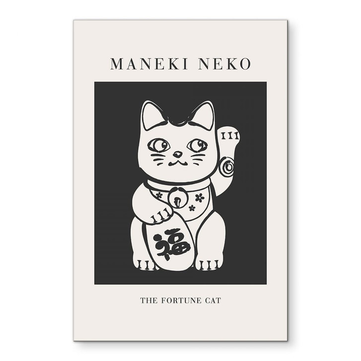 Wandbild Maneki Neko - Die Glückskatze - KsanaKalpa - Alu-Dibond - WA431309