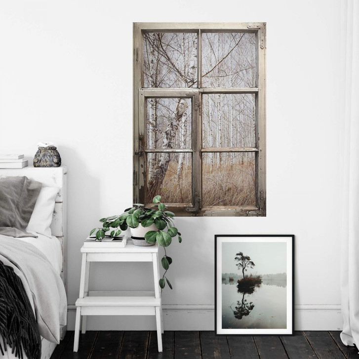 3D Wandtattoo Shabby Fenster Wasinger - Birkenwald - WA305363