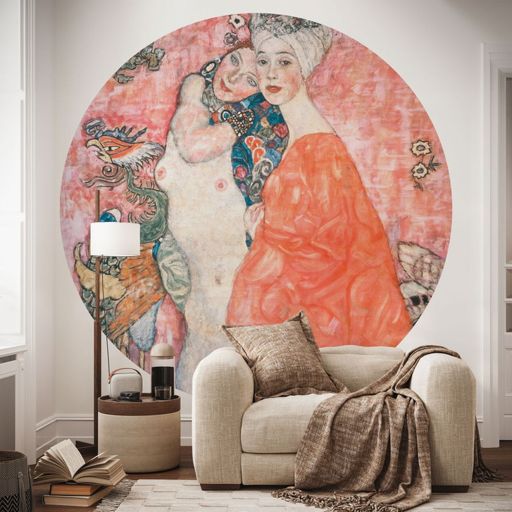 Fototapete Klimt - Die Freundinnen - Rund - Selbstklebend/Vlies - WA494944