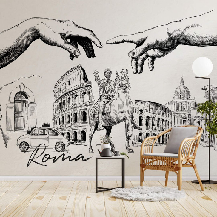 Fototapete Roma - Schwarz-Weiss - Love your City - WA345468