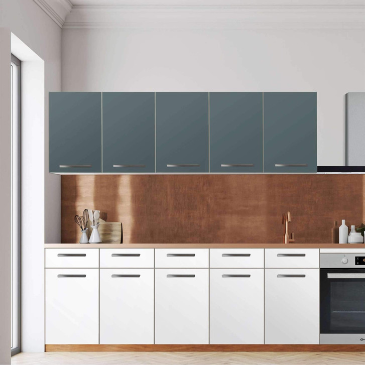 Klebefolie - Wandschrank 200cm Breite - Blaugrau Light - CR108574