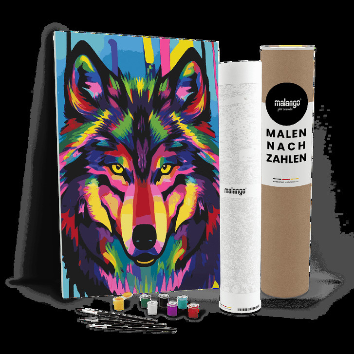 Malen nach Zahlen Leinwandbild - Wolf Wilko - WA447740