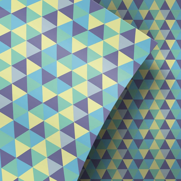 Möbelfolie, Dekofolie - abwischbar - Dreiecke 02 - Blau - WA155458