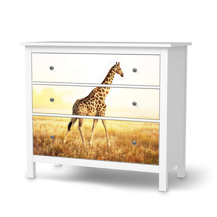 Möbelfolie IKEA Hemnes Kommode 3 Schubladen - Savanna Giraffe - CR114781