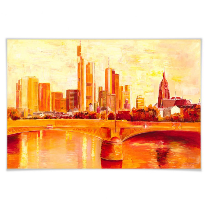 Poster Schüssler - Skyline Frankfurt - WA166543