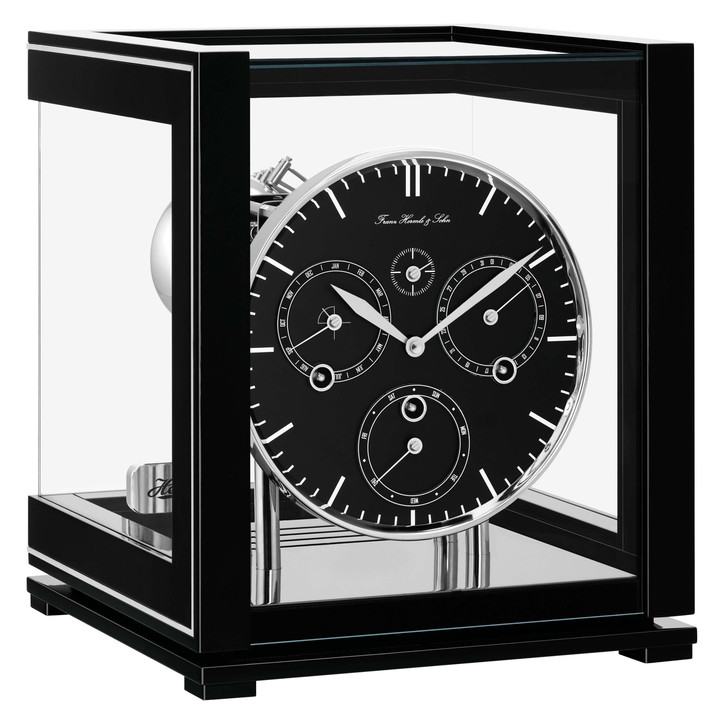 Tischuhr Ewiger Kalender Schwarz mit schwarzem Zifferblatt - UG100426