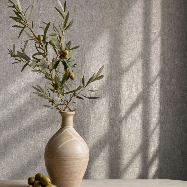 Vliestapete in Grau, Beige Betonoptik Uni Modern - WA450792