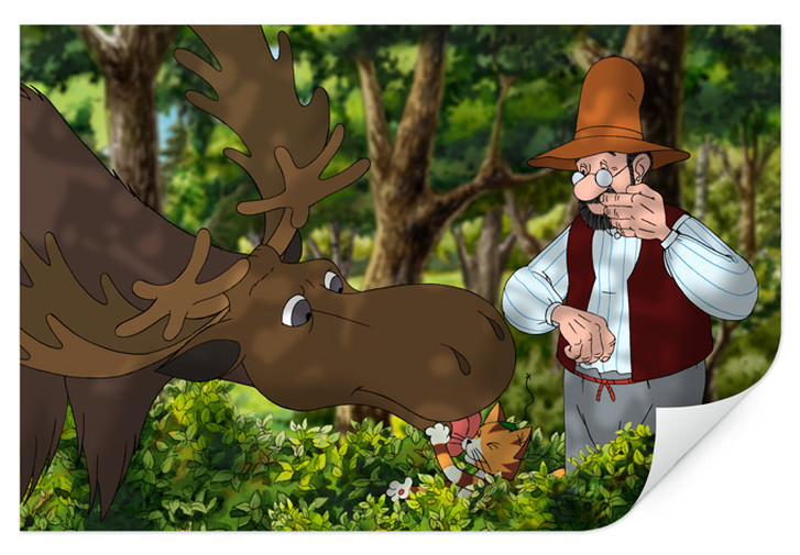 Wallprint Pettersson und Findus - Ein Kuss vom Elch - WA188149