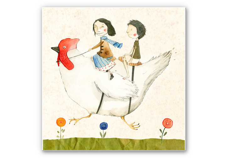 Wandbild Loske - Huhnreise - WA194032