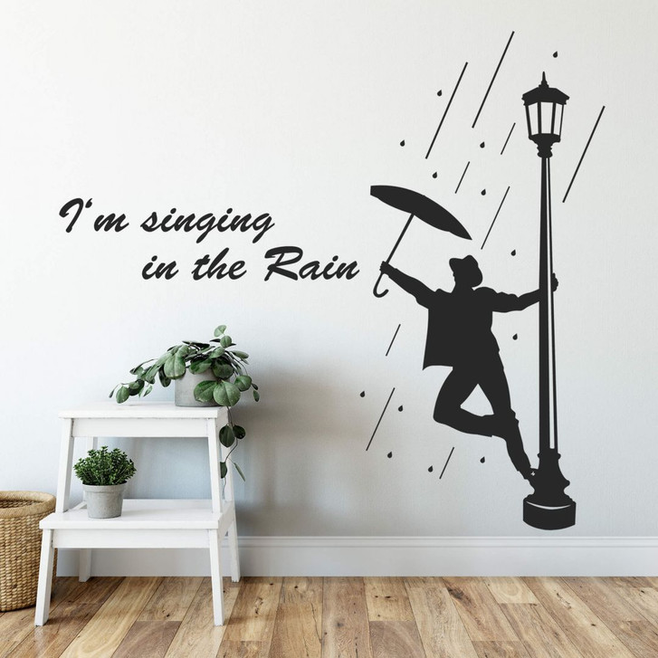 Wandtattoo I'm singin' in the Rain 1 (mit Schrift) - WA212288