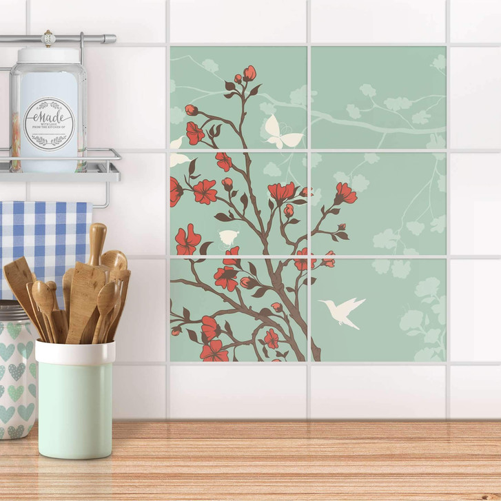Fliesenfolie quer - Blütenzauber - CR104374