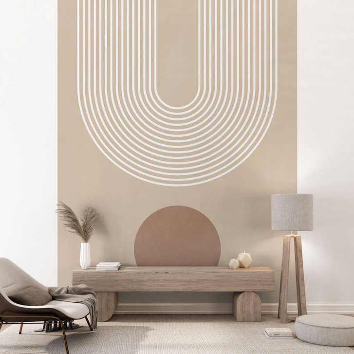 Fototapete Abstrakte Geometrie in Balance - Beige - Ristova - WA466600
