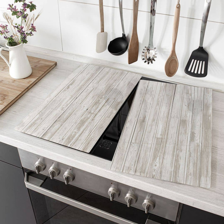Herdabdeckplatte - Shabby Chic Holz - WA233090