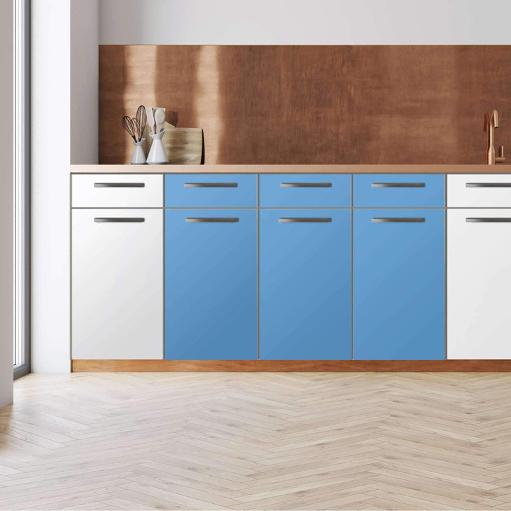 Küchenfolie - Unterschrank 120cm Breite - Blau Light - CR112215