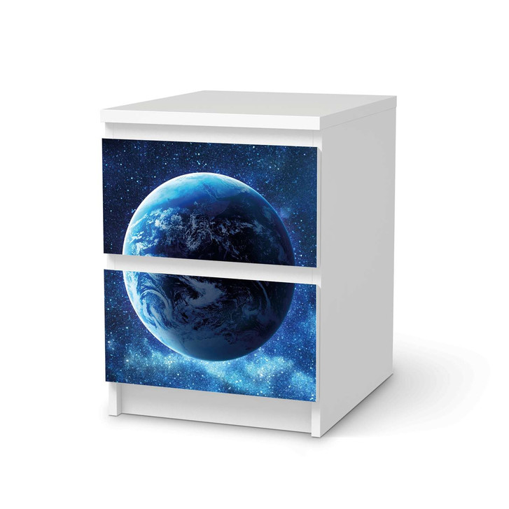 Möbelfolie IKEA Malm Kommode 2 Schubladen - Planet Blue - CR116208