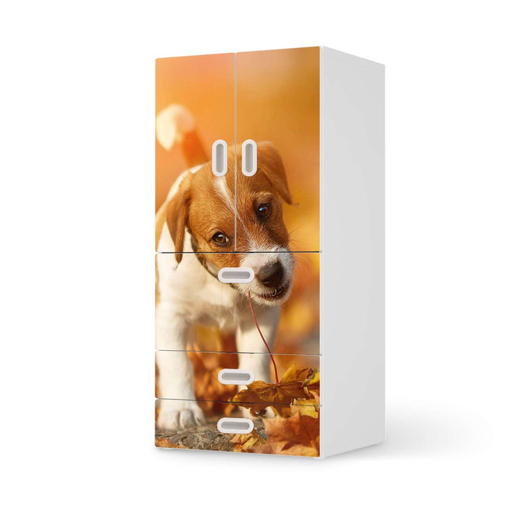 Möbelfolie IKEA Stuva / Fritids - 3 Schubladen und 2 kleinen Türen - Jack the Puppy - CR117592