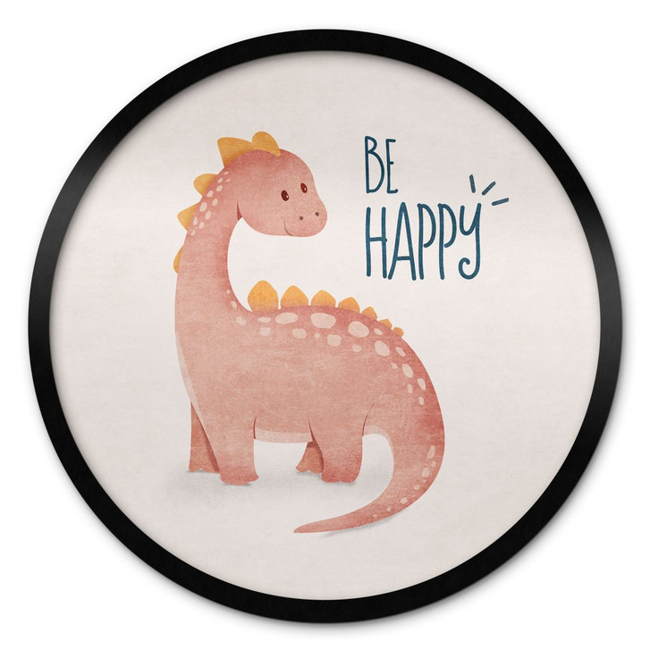 Poster Dino Be Happy - Brachiosaurus - Tunaboylu - Rund - WA406863
