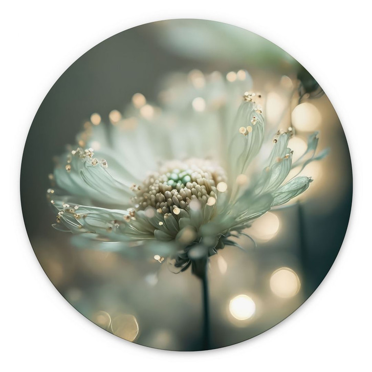 Wandbild Zartes Funkeln der Blüten - Treechild - Alu-Dibond Rund - WA492227