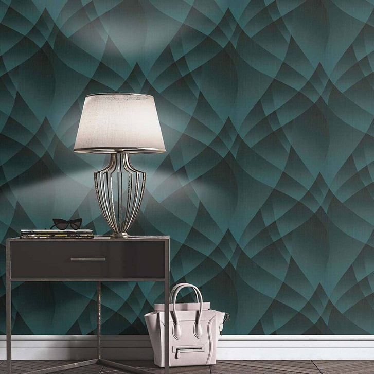 3D Tapete, geometrische Tapete Fashion for Walls 4 von Guido Maria Kretschmer türkis - WA397653