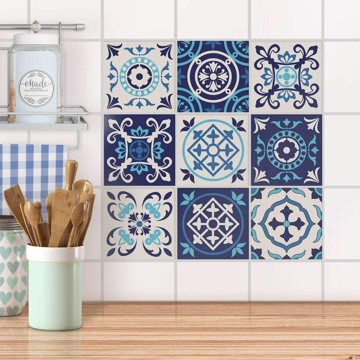 Fliesenaufkleber Set - Blue Dreams - CR101544
