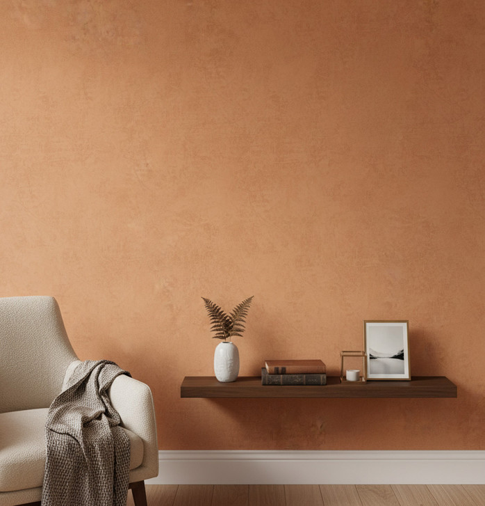Vliestapete Uni Modern, Natur in Orange , Küche, Lounge - WA497592