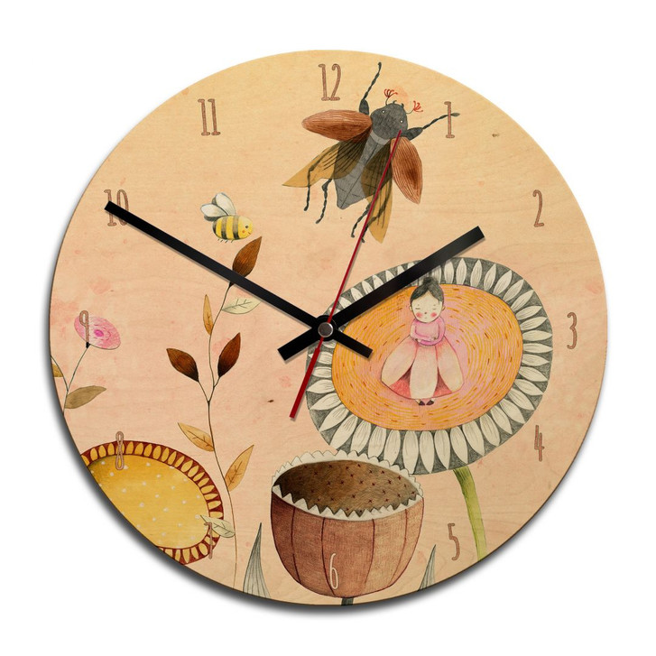 Holz-Wanduhr - Loske - Däumelinchen 03 - WA233491