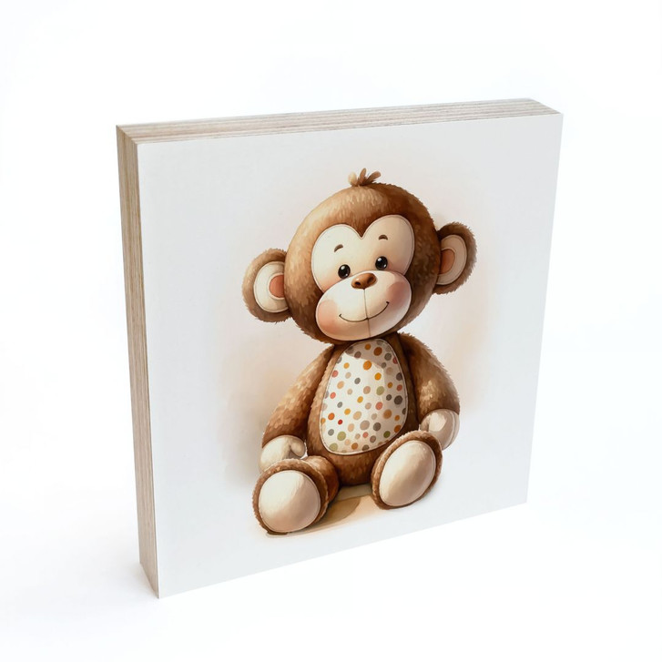 Holzbild zum Hinstellen - Kleiner Affe - Magnusson - 15x15cm - WA388399