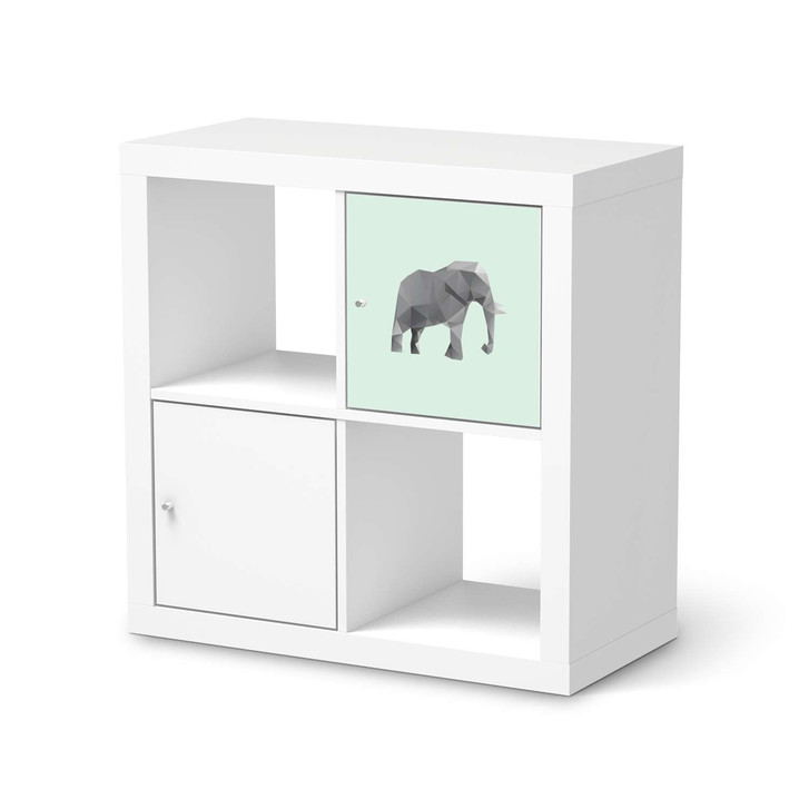 Möbelfolie IKEA Kallax Regal 1 Türe - Origami Elephant - CR118324