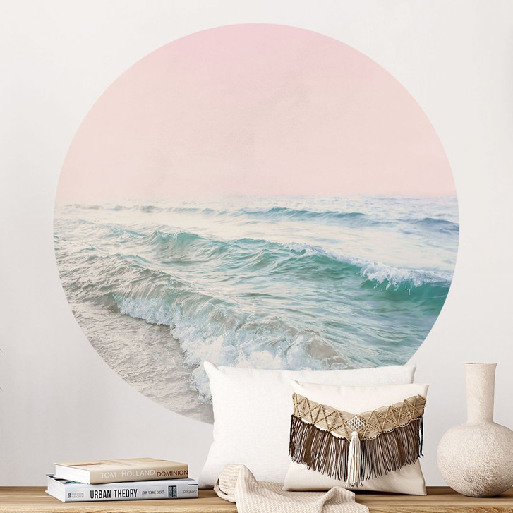 Wandtattoo Rosa Himmel über dem Meer - Sisi & Seb - Rund - WA430114