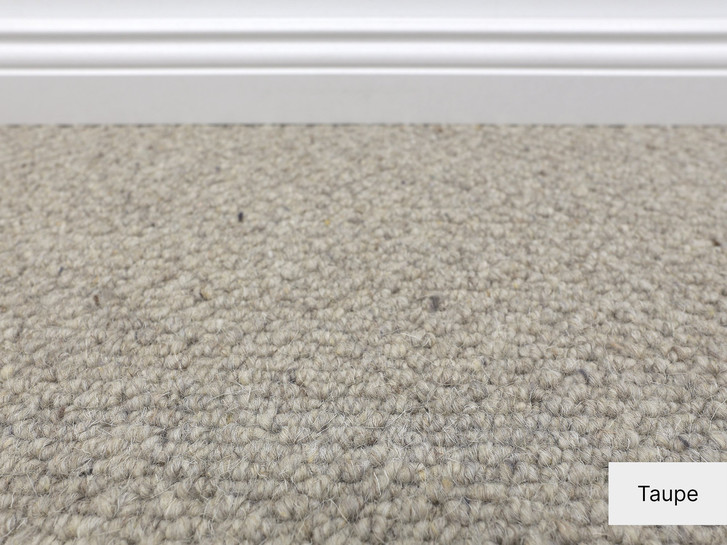 Bern Schlingen Teppichboden Meterware Wunschmass in Taupe - TS503630