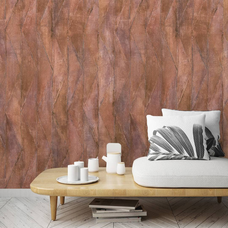 Fototapete mit grafischem Muster, Braun Struktur 3.40 x 2.12 m - WA448910