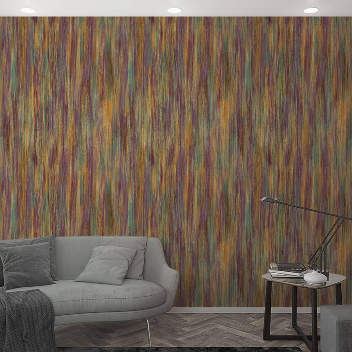 Fototapete mit grafischem Streifenmuster, Lila Streifen 3.40 x 1.06 m - WA448919