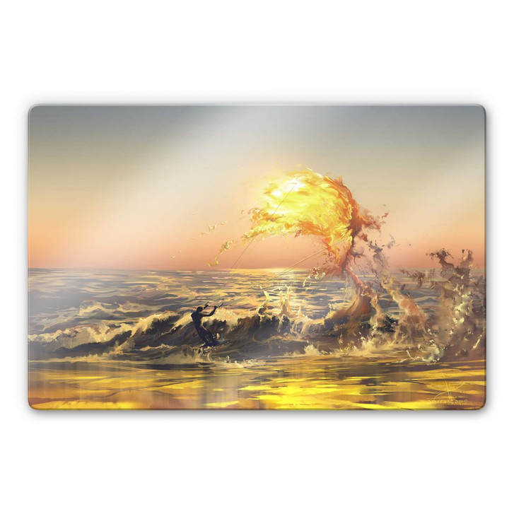 Glasbild aerroscape - Feuer Surfer - WA232627