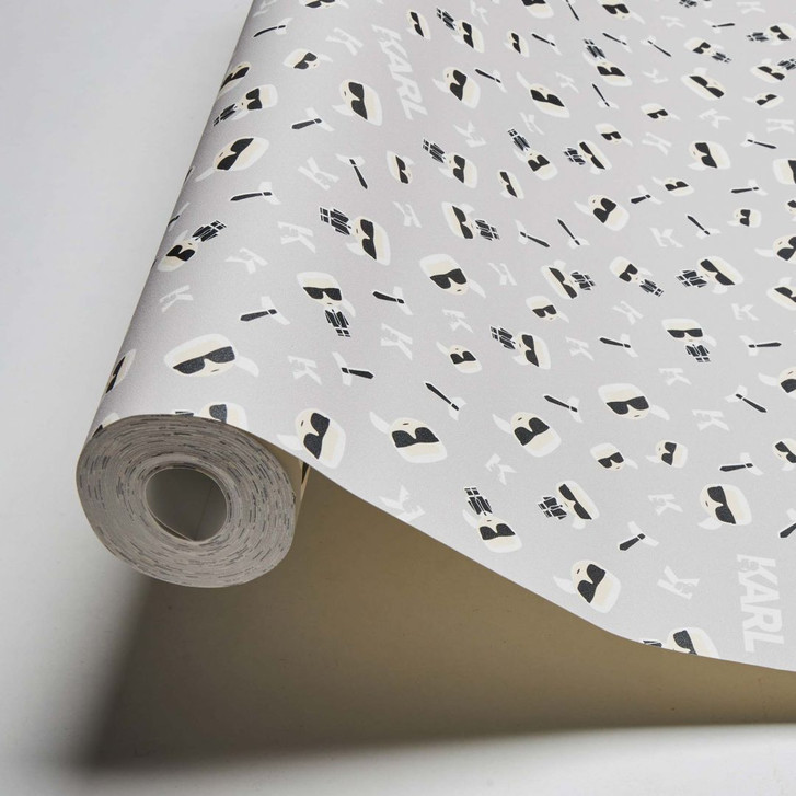 Karl Lagerfeld Wallpaper Vliestapete Ikonik beige, schwarz, weiss - WA306589