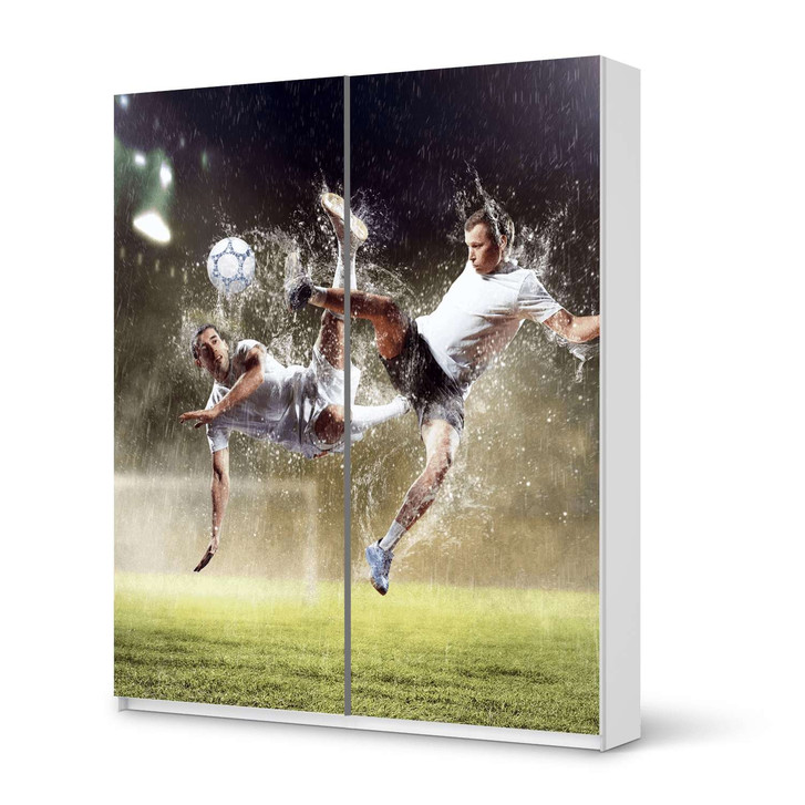 Möbelfolie IKEA Pax Schrank 236cm Höhe - Schiebetür - Soccer - CR117016