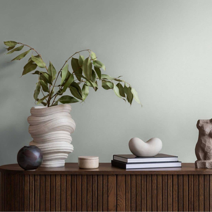 Unitapete mit Leinen-Optik Mintgrün – Strukturierte Vliestapete – Einfarbig & modern - WA458870