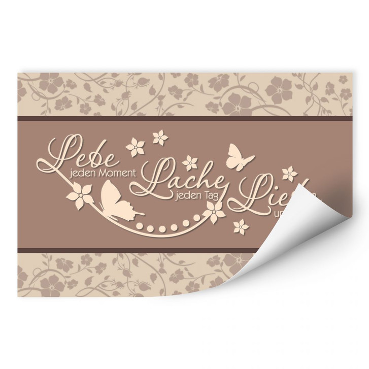 Wallprint Lebe jeden Moment Macchiato - WA185683
