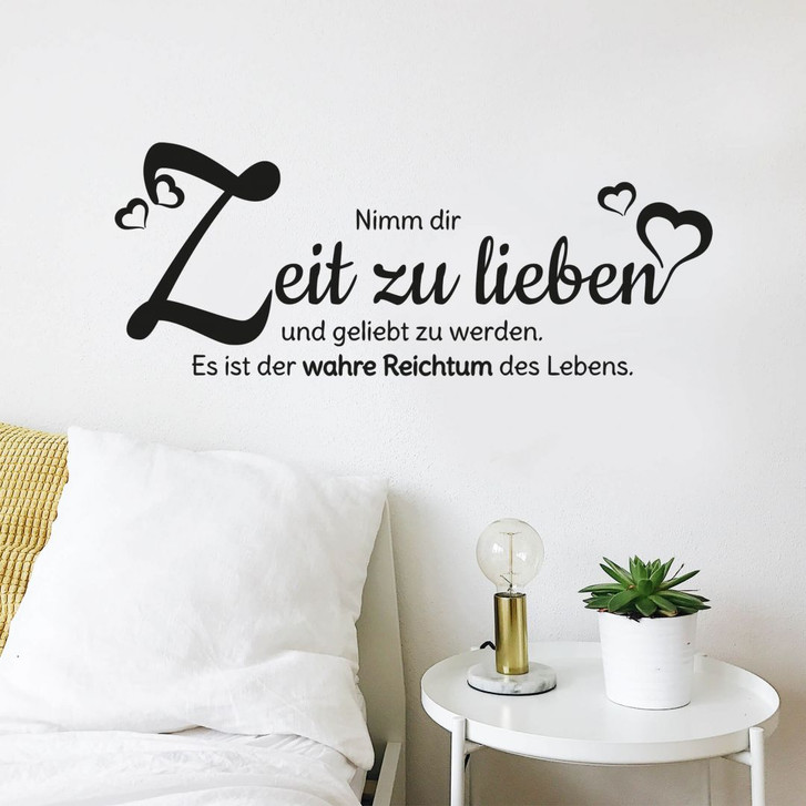 Wandtattoo Nimm dir Zeit zu lieben... - WA216492