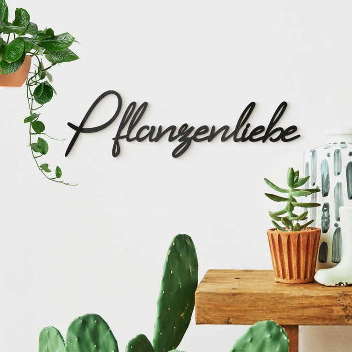 3D Schriftzug Pflanzenliebe - Acrylbuchstaben - WA393387