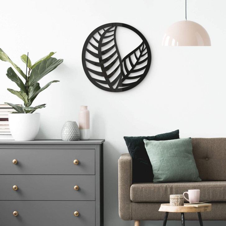 Acryldeko Blätter im Kreis - WA351438
