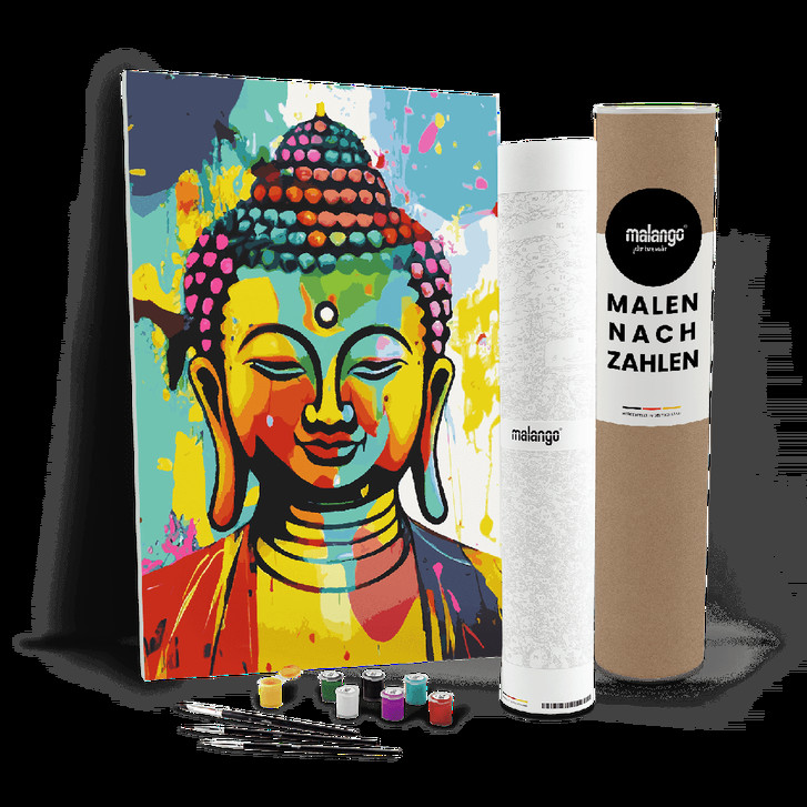 Malen nach Zahlen Leinwandbild - Buddha Ben - WA447832