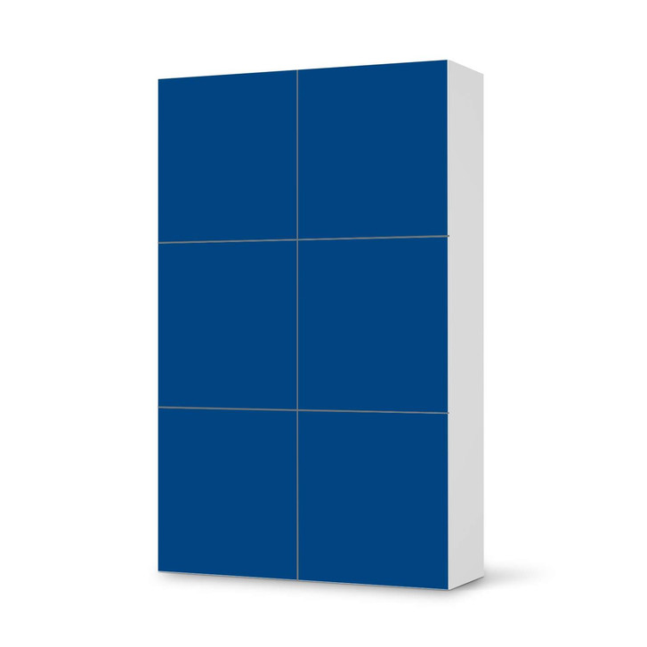 Möbel Klebefolie IKEA Besta Schrank 6 Türen (hoch) - Blau Dark - CR113329