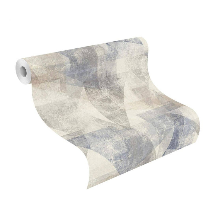 Rasch Vliestapete Linares mit grafischem Dreiecksmuster indigoblau - WA318747