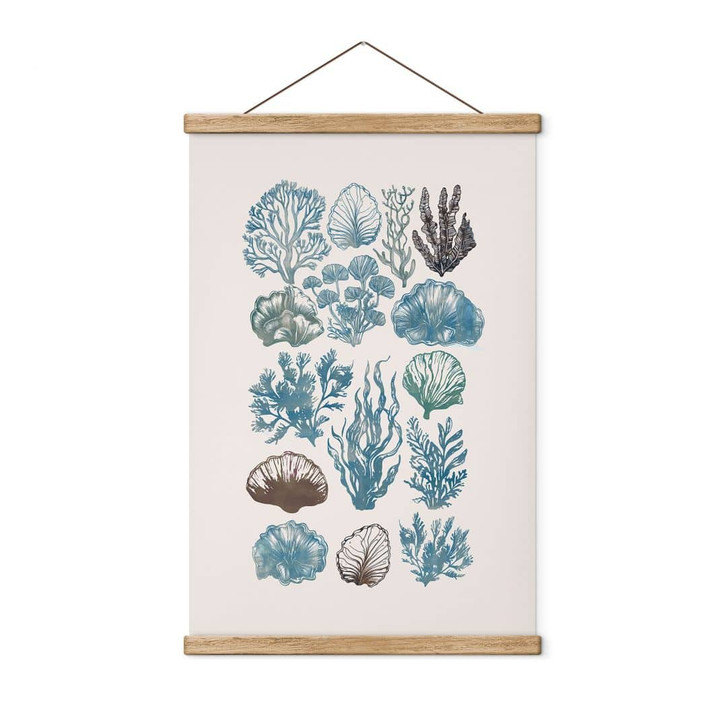 Stoffbild Filigrane Algen und Muscheln - casa cartissi - WA460426